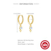 Wholesale S925 Sterling Silver Geometric Stars Blue Opal Diamond Earrings For Women