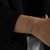 Wholesale S925 Sterling Silver Geometric Stitching Bracelet With Electroplating For Unisex