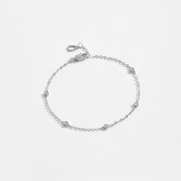 Wholesale S925 Sterling Silver Geometric Stitching Bracelet With Electroplating For Unisex