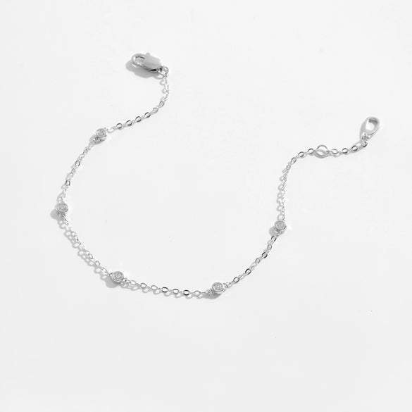 Wholesale S925 Sterling Silver Geometric Stitching Bracelet With Electroplating For Unisex