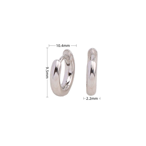 Wholesale S925 Sterling Silver Geometric Style Electroplated Earrings
