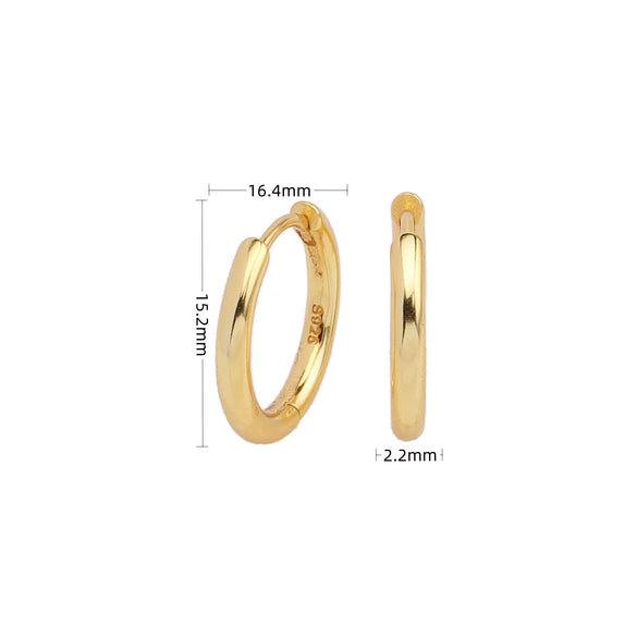 Wholesale S925 Sterling Silver Geometric Style Electroplated Earrings
