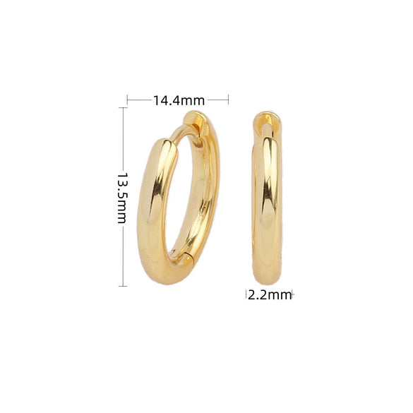 Wholesale S925 Sterling Silver Geometric Style Electroplated Earrings