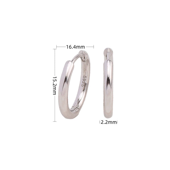Wholesale S925 Sterling Silver Geometric Style Electroplated Earrings