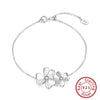 Wholesale S925 Sterling Silver Geometric Style Electroplated Women's Bracelet With Colorful Zircon