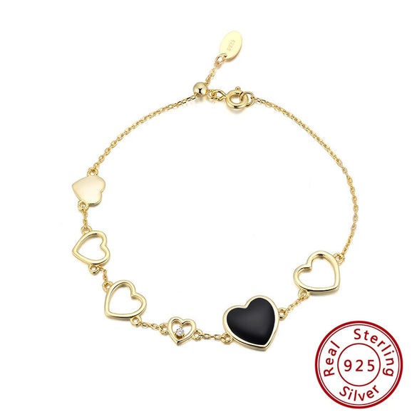 Wholesale S925 Sterling Silver Geometric Style Electroplated Women's Bracelet With Colorful Zircon