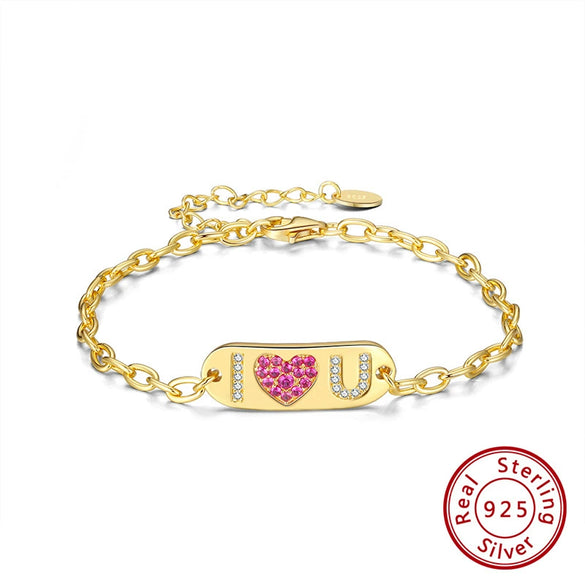 Wholesale S925 Sterling Silver Geometric Style Electroplated Women's Bracelet With Colorful Zircon