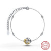 Wholesale S925 Sterling Silver Geometric Style Electroplated Women's Bracelet With Colorful Zircon