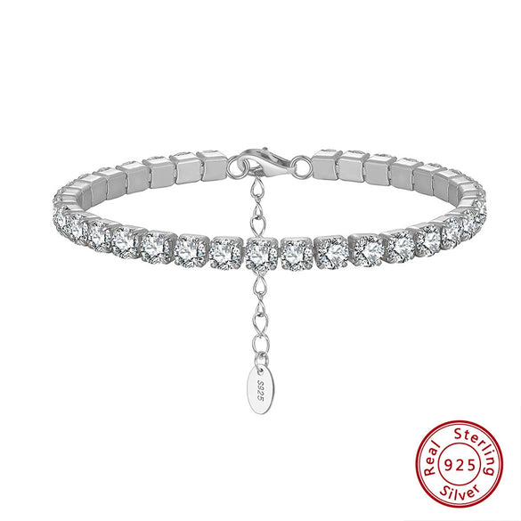 Wholesale S925 Sterling Silver Geometric Style Electroplated Women's Bracelet