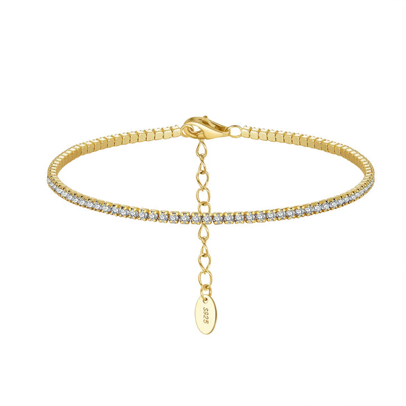 Wholesale S925 Sterling Silver Geometric Style Electroplated Women's Bracelet