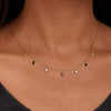Wholesale S925 Sterling Silver Geometric Tassel Necklace With Inlay And O Chain For Women