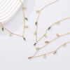 Wholesale S925 Sterling Silver Geometric Tassel Necklace With Inlay And O Chain For Women