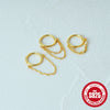 Wholesale S925 Sterling Silver Geometric Tassel Piercing Earrings And Seamless Ring Nose Ring For Women With Electroplating