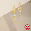 Wholesale S925 Sterling Silver Geometric Tassel Twist Electroplated Minimalist Women's Earrings