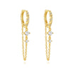Wholesale S925 Sterling Silver Geometric Tassel Twist Electroplated Minimalist Women's Earrings