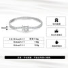 Wholesale S925 Sterling Silver Geometric Tennis Chain Bracelet Electroplated Hiphop Square Unisex Women