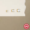 Wholesale S925 Sterling Silver Geometric Thread Piercing Earrings With Zircon And Environmentally Friendly Plating