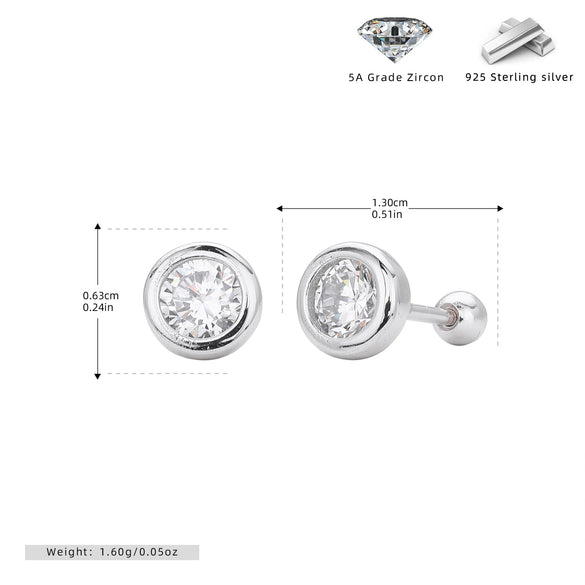 Wholesale S925 Sterling Silver Geometric Threaded Earrings Electroplated For Women