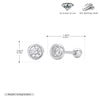 Wholesale S925 Sterling Silver Geometric Threaded Earrings Electroplated For Women