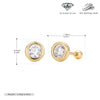 Wholesale S925 Sterling Silver Geometric Threaded Earrings Electroplated For Women