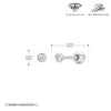 Wholesale S925 Sterling Silver Geometric Threaded Earrings Electroplated For Women
