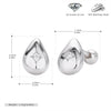 Wholesale S925 Sterling Silver Geometric Threaded Earrings Electroplated For Women
