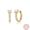 Wholesale S925 Sterling Silver Geometric Three Petal Flower Horse Eye Diamond Earrings With Electroplating For Women