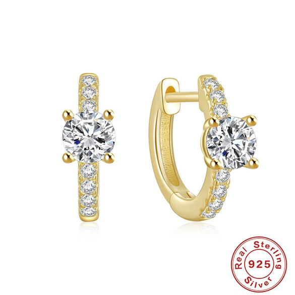 Wholesale S925 Sterling Silver Geometric Three Petal Flower Horse Eye Diamond Earrings With Electroplating For Women