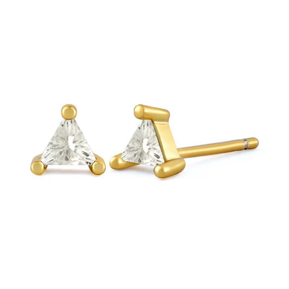 Wholesale S925 Sterling Silver Geometric Triangle Earrings With Diamond Design For Women
