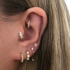 Wholesale S925 Sterling Silver Geometric Triangle Piercing Thread Earrings For Women With Environmental Protection Electroplating