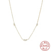 Wholesale S925 Sterling Silver Geometric Triple Diamond Stacked Ochain Clavicle Necklace With Electroplating For Women