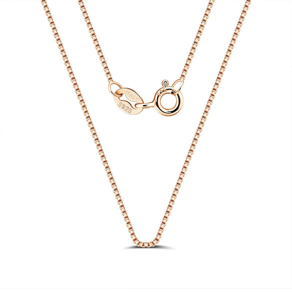 Wholesale S925 Sterling Silver Geometric Twist Chain Necklace