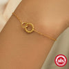 Wholesale S925 Sterling Silver Geometric Twist Round Ring Buckle Fashion Bracelet For Women With Electroplating