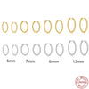 Wholesale S925 Sterling Silver Geometric Twist Trendy Ear Buckle Ring Circle Gold Plated Ear Studs For Women