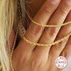 Wholesale S925 Sterling Silver Geometric Twist Woven Clavicle Necklace With Electroplating For Women
