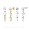 Wholesale S925 Sterling Silver Geometric Twisted Bead Piercing Earrings Electroplated Fashion Style For Women