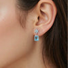 Wholesale S925 Sterling Silver Geometric U Shape Light Luxury Style Earrings Set With Gems