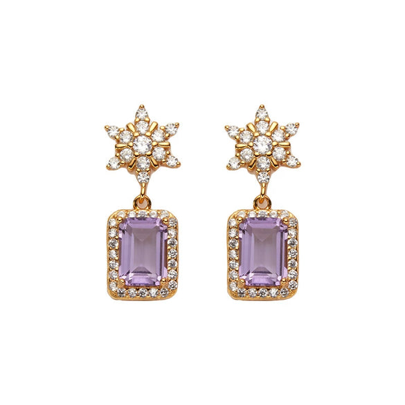 Wholesale S925 Sterling Silver Geometric U Shape Light Luxury Style Earrings Set With Gems