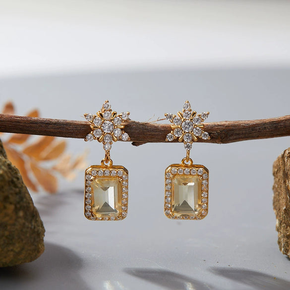 Wholesale S925 Sterling Silver Geometric U Shape Light Luxury Style Earrings Set With Gems
