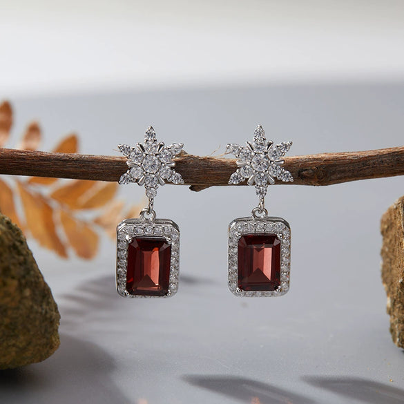 Wholesale S925 Sterling Silver Geometric U Shape Light Luxury Style Earrings Set With Gems
