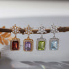 Wholesale S925 Sterling Silver Geometric U Shape Light Luxury Style Earrings Set With Gems