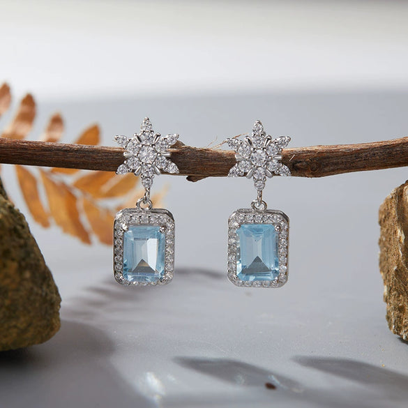 Wholesale S925 Sterling Silver Geometric U Shape Light Luxury Style Earrings Set With Gems
