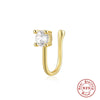 Wholesale S925 Sterling Silver Geometric Water Drop Lightning Diamond Nose Ring With Electroplating For Women