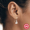 Wholesale S925 Sterling Silver Geometric Water Drop Transparent Zircon Elegant High Grade Women's Earrings