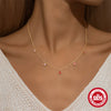 Wholesale S925 Sterling Silver Geometric Water Drop Zircon Diamond Pendant Clavicle Chain With Electroplating For Women