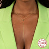 Wholesale S925 Sterling Silver Geometric Y Shaped Diamond Embedded Clavicle Necklace For Women