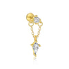 Wholesale S925 Sterling Silver Geometric Zircon Earrings For Women Light Luxury Tassel Design