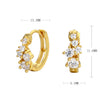 Wholesale S925 Sterling Silver Geometric Zircon Earrings For Women With Electroplating Treatment