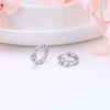 Wholesale S925 Sterling Silver Geometric Zircon Earrings For Women With Electroplating Treatment