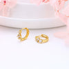 Wholesale S925 Sterling Silver Geometric Zircon Earrings For Women With Electroplating Treatment